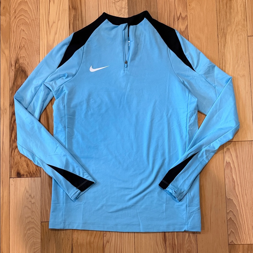 Nike Sky Blue Long Sleeve Top with Black Details